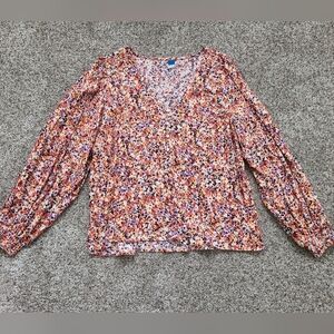 Old navy peasant style floral blouse